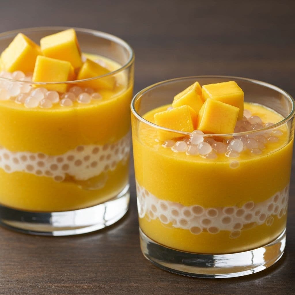 Mango Sago - Mango coconut tapioca pudding