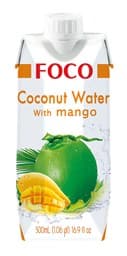 Product image for Kokosova voda z mangom, FOCO, 500 ml