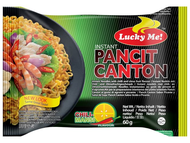 Instant rezanci Pancit Canton čili-kalamansi, Lucky Me, 60 g