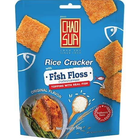 Riževi krekerji z okusom rib, Chaosua, 50 g