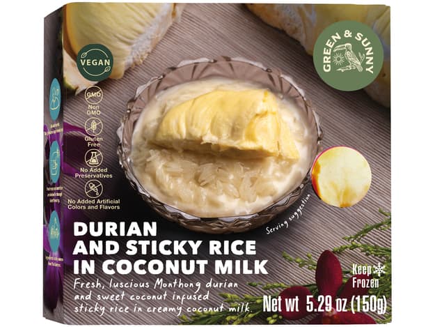 Sticky Rice Durian Coconut Milk Dessert, Green & Sunny, 160 g