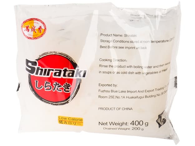 Shirataki konjac široki rezanci, City Aroma, 400 g
