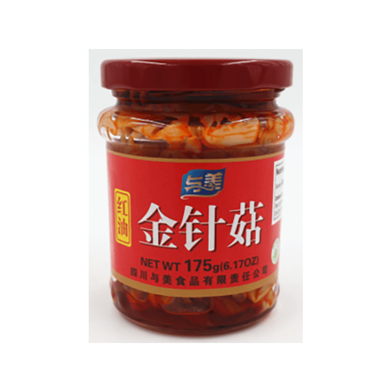 Vložene enoki gobe (pekoče), Yumei, 175 g
