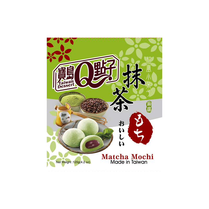 Mochi matcha in rdeči fižol, Q, 120 g