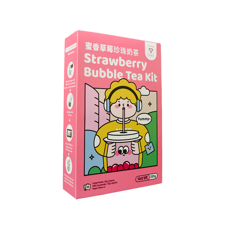 Komplet za pripravo boba čaja jagoda, Tokimeki, 255 g