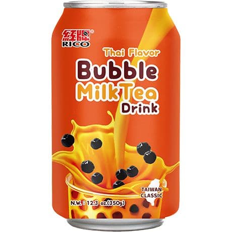 Boba mlečni čaj tajski okus, Rico, 340 ml