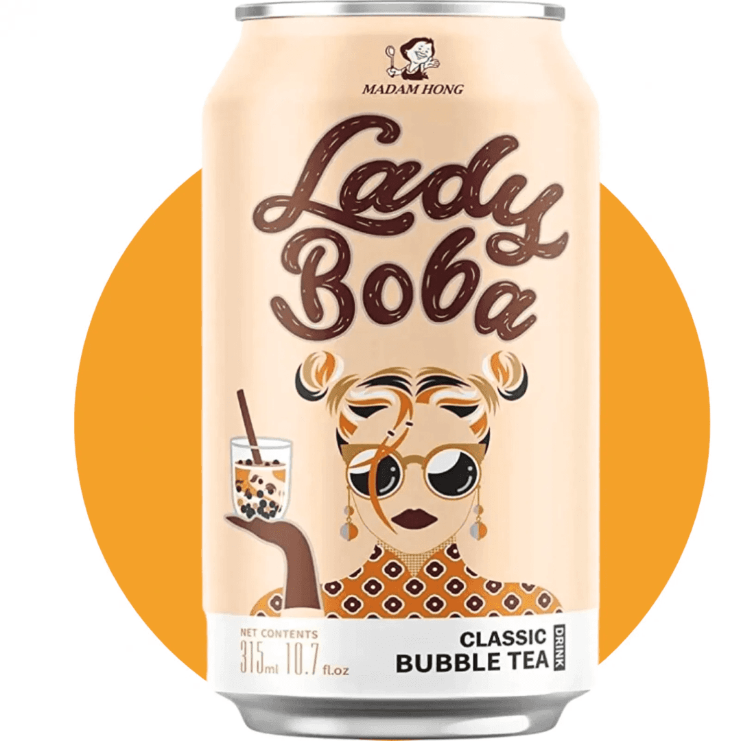 Boba mlečni čaj originalni okus Lady Boba, Madam Hong, 315 ml
