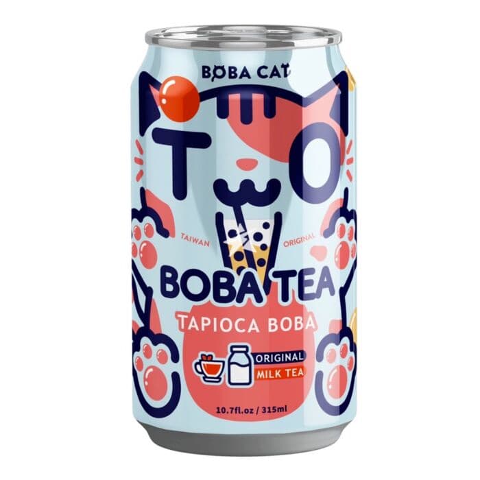 Boba mlečni čaj originalni okus, Boba Cat, 315 ml