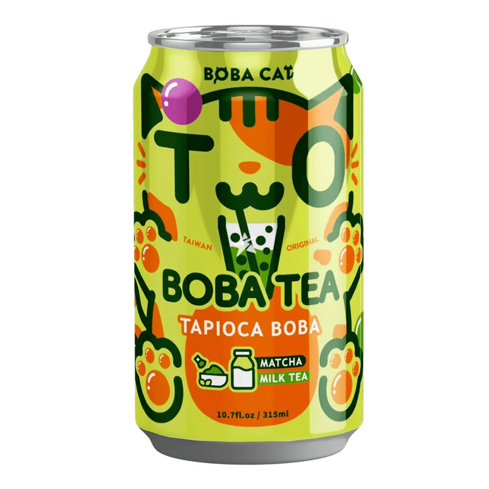 Boba mlečni čaj matcha, Boba Cat, 315 ml