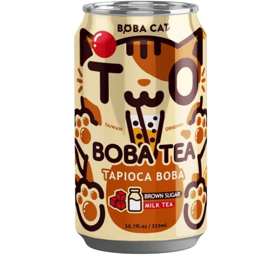 Boba mlečni čaj rjavi sladkor, Boba Cat, 315 ml