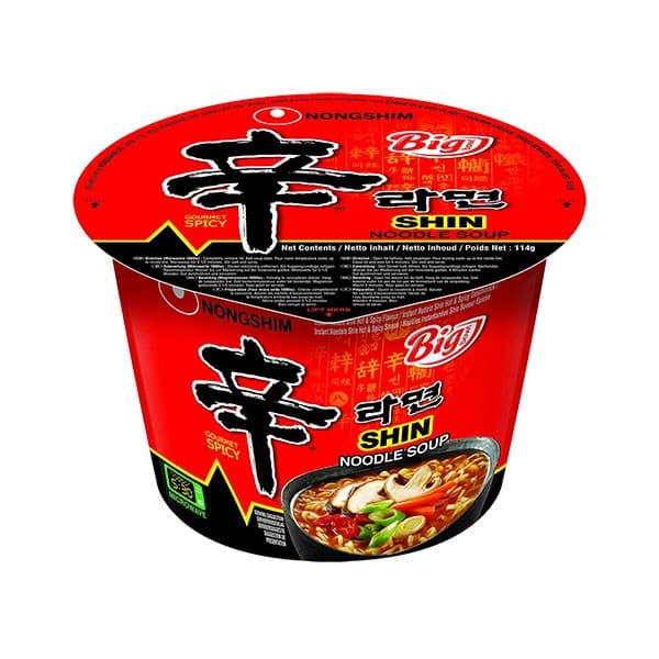 Instant rezanci Shin Ramyun (velik lonček), Nongshim, 114 g
