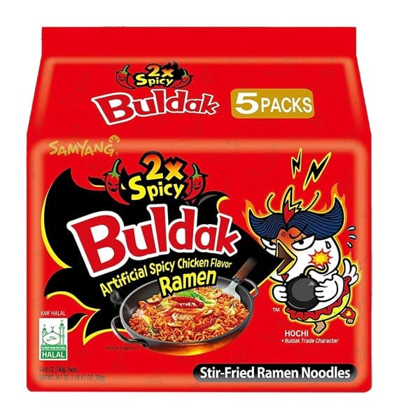 Ramen Buldak 2x pekoč, Samyang, 140 g