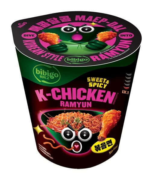 Instant rezanci korejski piščanec v lončku, Bibigo, 97,5 g