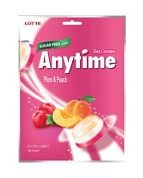 Product image for Metini bonboni sliva in breskev (brez sladkorja), Lotte, 60 g