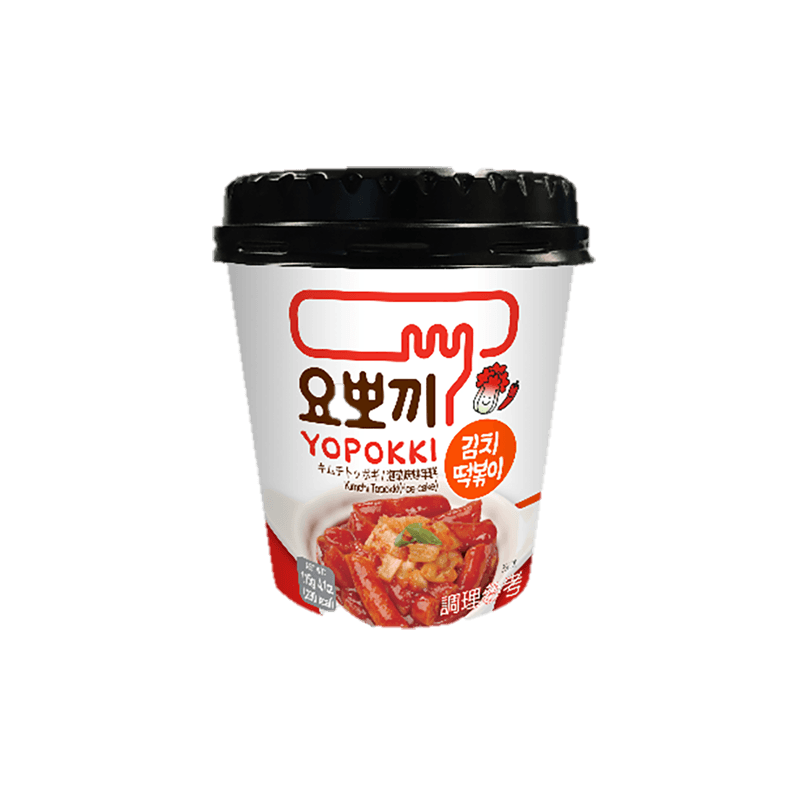 Korejski instant riževi svaljki Topokki kimči, Yopokki, 115 g