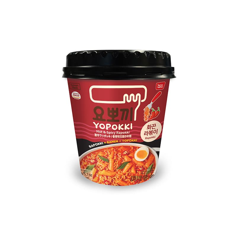 Instant riževi svaljki in ramen Rabokki pekoči, Yopokki, 145 g