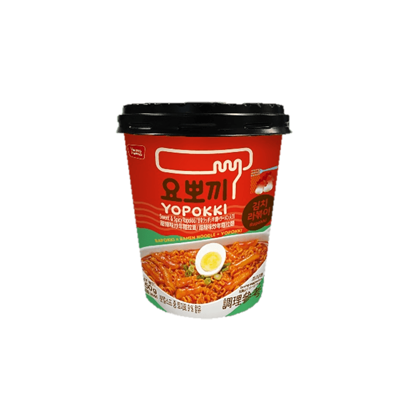 Instant riževi svaljki in ramen Rabokki kimči, Yopokki, 145 g