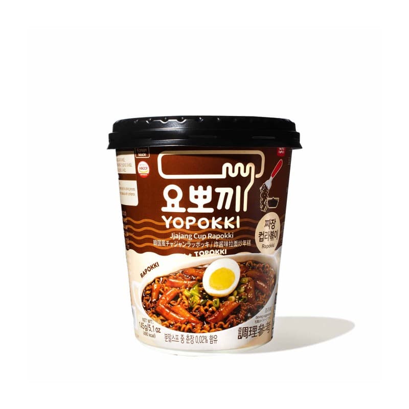 Instant riževi svaljki in ramen Rabokki črni fižol, Yopokki, 145 g