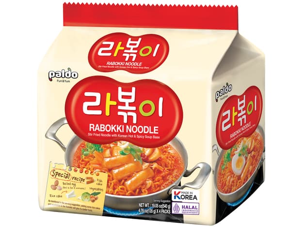 Instant ramen z omako za Rabokki pekoči, Paldo, 135 g
