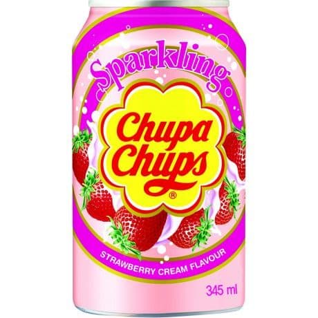 Kremna gazirana pijača jagoda, Chupa Chups, 345 ml