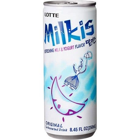 Mlečni gaziran napitek Milkis, Lotte, 250 ml