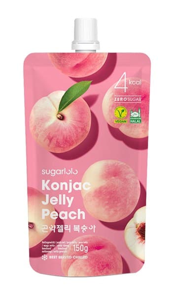 Konjac žele breskev (nizkokalorični), Sugarlolo, 150 g