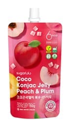 Product image for Konjac žele s kokosom breskev in sliva (nizkokalorični), Sugarlolo, 150 g