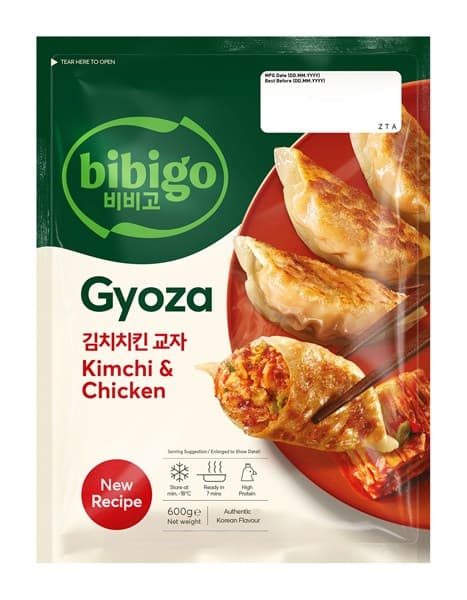 Gyoza s kimči in piščancem, Bibigo, 600 g