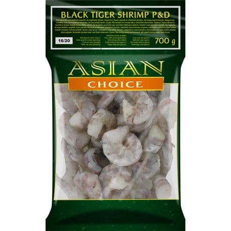 Black Tiger kozice olupljene očiščene 16/20, Asian Choice, 700 g