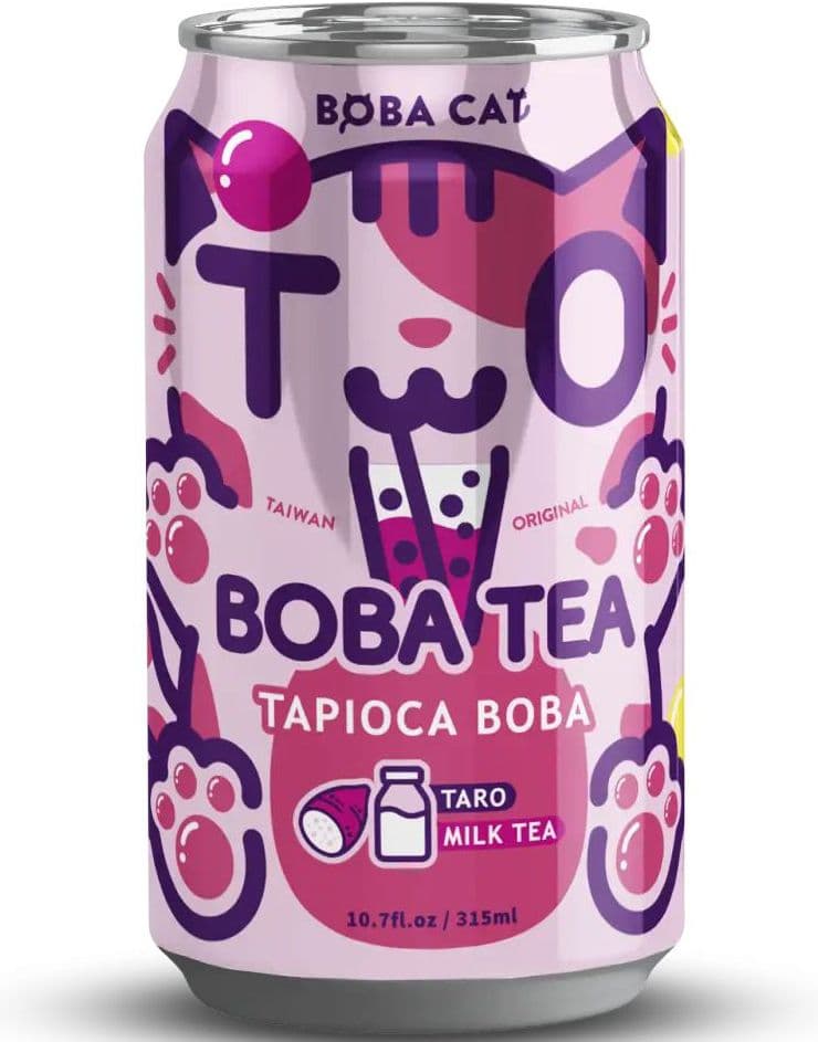 Boba mlečni čaj taro, Boba Cat, 315 ml