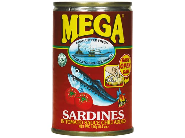 Sardine v paradižnikovi omaki s čilijem, Mega, 155 g