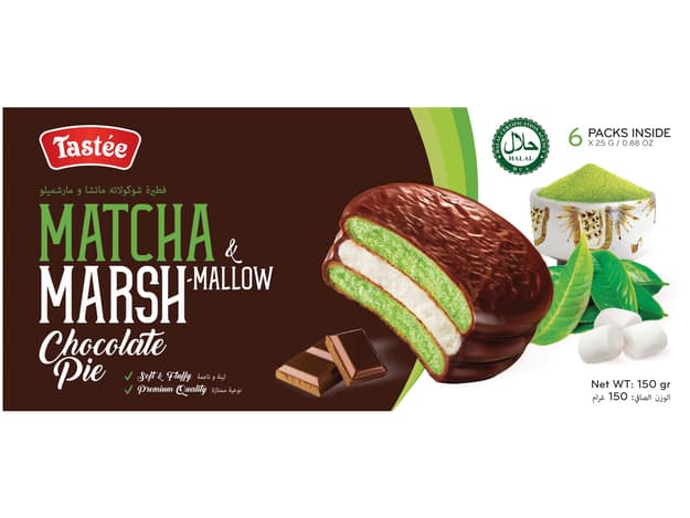 Pecivo čokolada, matcha in marshmallow, Tastee, 150 g