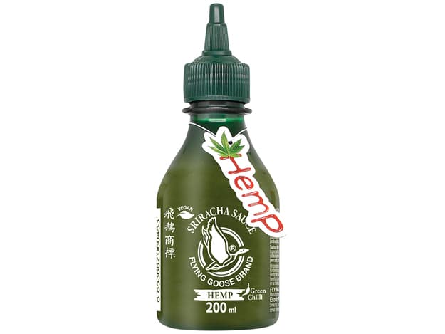 Sriracha čilijeva omaka s konopljo, Flying Goose, 200 ml